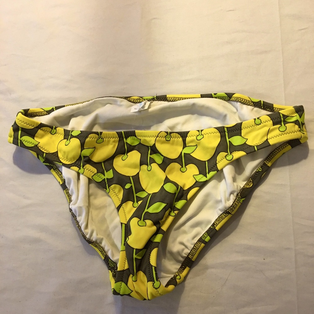 NWT yellow apple J Crew bikini bottoms szL